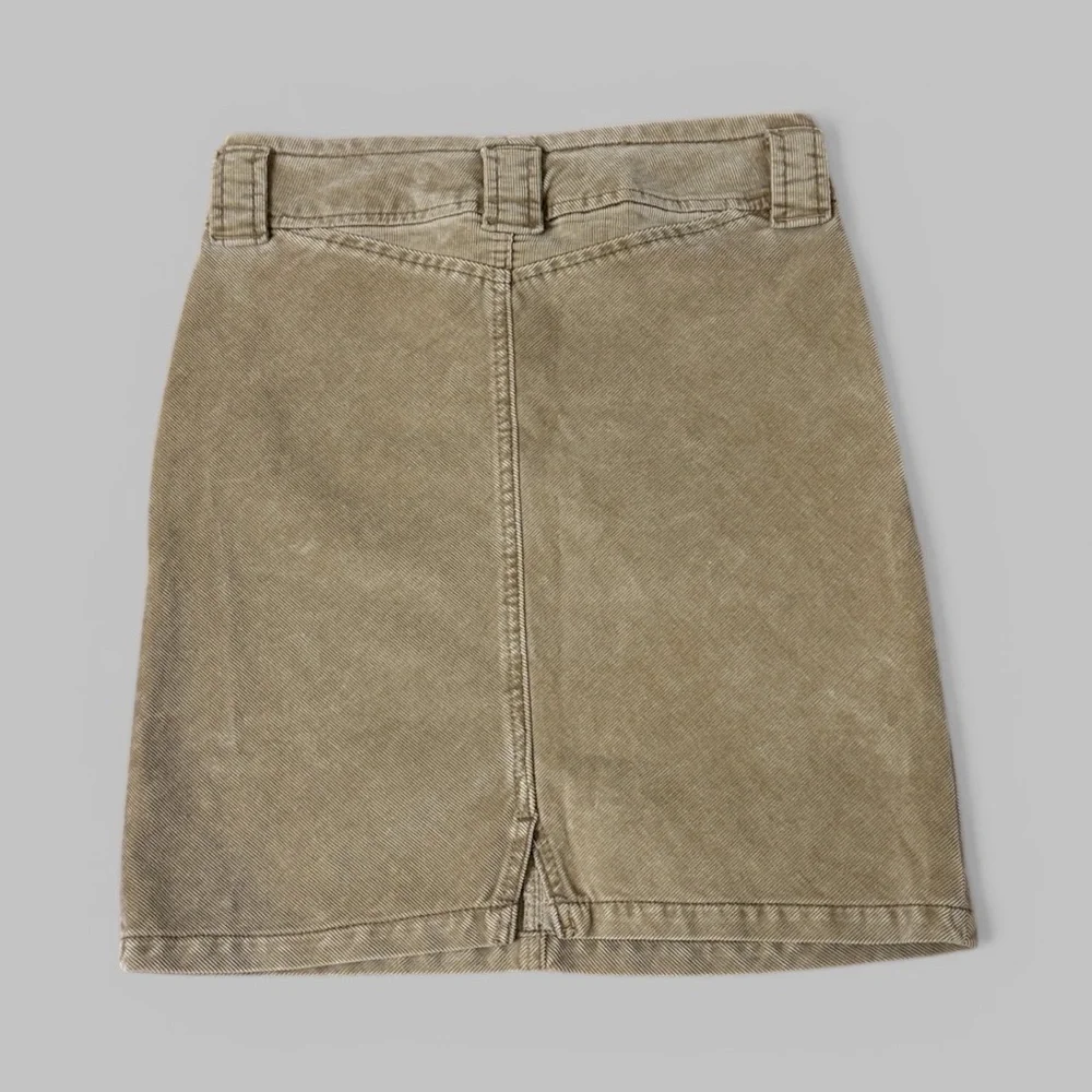 Gap Jeans Vintage Stretch Corduroy Tan Mini Skirt - Picture 3 of 5